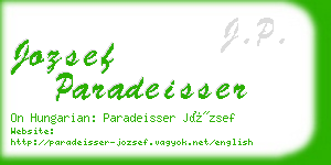 jozsef paradeisser business card